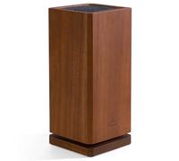 Bloc à couteaux magnétique rotatif à 360° sans couteaux, support à couteaux en bois d'acacia avec poils amovibles, organiseur de rangement de couteaux de grande capacité pour comptoir de cuisine