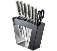 Bloc à couteaux Move X noir, vide Bois de frêne, acier inoxydable