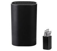 Bloc à Couteaux Sans Couteau, Détachable Range de Cuisine, Universel Couteaux Organiseur Carré, avec Fentes et Design D'écoulement, Bloc de Rangement de Ciseaux, pour les Cuisine, Noir