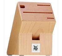 Bloc à couteaux WMF non équipé, bloc à couteaux sans couteaux, bois, bois de hêtre vide, pour 3 couteaux, 1 fusil à aiguiser
