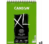 Bloc à dessin Canson XL Drawing Blanc A4 50 feuilles 160 g/m2 5 pièces
