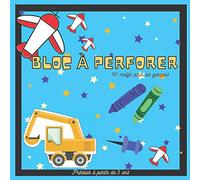 Bloc à Perforer 40 motifs pour les garçons: picotage enfant