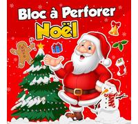 Bloc à Perforer Noël : Dessins en pointillés à Colorier, Poinçonner et Découper, Livre d‘art pour enfants: Livre de Poinçonnage pour Enfants dès 3 Ans Fille et Garçon