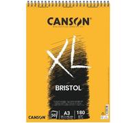 Bloc à spirale de dessin - CANSON - XL Bristol - 50 feuilles - format A3 - papier extra blanc - papier lisse