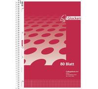 Bloc à spirales A4 60g/qm 80 feuilles quadrillées avec 4 perforations 5mm