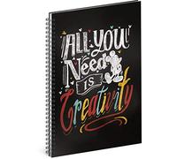 Bloc à spirales A5 ligné - Carnet de notes pour enfants, école, bureau - Bloc-notes de 60 pages (Mickey - Creativity)