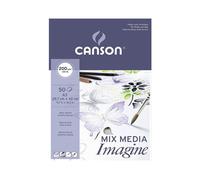 Canson-Infinity Bloc papier à dessin Imagine A3 29,7×42 cm 200 g 50 feuilles Blanc pur