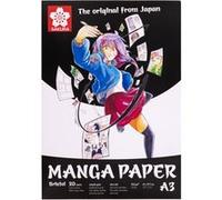Bloc - A3 - Manga - Dessin - 20 feuilles - 250g - Grain lisse - Sakura