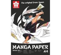 Bloc - A4 - Manga - Dessin - 20 Feuilles - 250g - Grain Lisse - Sakura