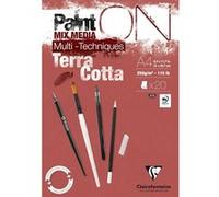 Bloc - A4 - Multi techniques - Terracotta - 20 feuilles - 250g - Clairefontaine - Paint On