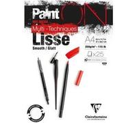Clairefontaine Bloc PaintON A4 Surface lisse 25 feuilles 250g Blanc