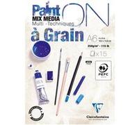 Bloc - A6 - Multi techniques - A grain - 15 feuilles - 250g - Clairefontaine - Paint On