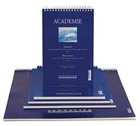 Bloc Acedemie Sennelier-Papier aquarelle 12 feuilles 300 g Presse à froid, 100 % cellulose- Sans acide (27 x 35)