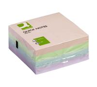 Bloc adhésif pour notes rapides Q Connect 75 x 75 mm - Neon. 75 x 75 mm rose