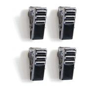 Bloc aimanté pinces Crocodile, en Chrome-Lot de 4 - Soutenir jusqu'à 8 feuilles de papier A4 sur un panneau d'affichage, tiroir ou étagère en acier avec ces petits crocodile clips