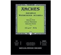 Bloc - Aquarelle - 23x31cm - Grain fin - 15 feuilles - 185g - Arches