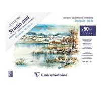 Clairefontaine Bloc Aquarelle 24 x 32 cm Grain fin 200 g 100 feuilles Goldline