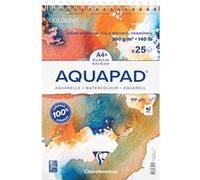Bloc - Aquarelle - A4+ - Grain moyen fin - Spirales - 25 feuilles - 300g - Clairefontaine - Aquapad