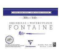 Bloc Aquarelle Fontaine Grain 1/2 Satiné - 18X26Cm - 300G - Clairefontaine