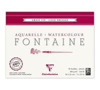 Bloc Aquarelle Fontaine Grain Fin - 18x24cm - 300g - Clairefontaine
