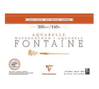 Bloc Aquarelle Fontaine Grain Satiné - 26X36Cm - 300G - Clairefontaine