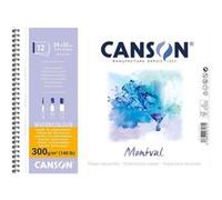Canson-Infinity Papier aquarelle Montval – Album 12 feuilles 300 g 24×32 cm Grain fin