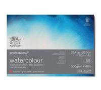 Bloc aquarelle Winsor et Newton 25,4 x 35,6 cm 300g grain satiné 20 feuilles
