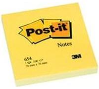 Bloc autocollant 3M Post-it, 76x76 mm, jaune, 100 flles