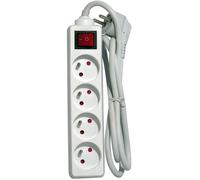 Bloc multiprise blanc avec interrupteur - 4 x 16 A - 1,5m