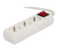 Bloc avec interrupteur - CHACON - 3 x 16 A - 1,5 m - Blanc (FR)