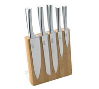 Pradel Jean Dubost 18521 Bloc Météor en Bambou Véritable + 5 Couteaux de Cusine Inox