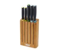 Joseph Joseph Couteaux de cuisine Elevate – Lot de 5, inox japonais, bloc bambou multicolore