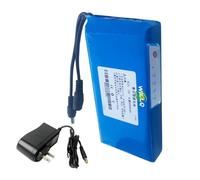 Bloc-batterie rechargeable lithium-polymère 12V CC 5Ah 6Ah 7Ah 9Ah 12Ah | Batterie de secours LiPo de remplacement pour rubans LED/pompe à eau, avec chargeur 12,6 V, boîtier en PVC, légère