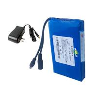 Bloc-batterie rechargeable lithium-polymère 12V CC 5Ah 6Ah 7Ah 9Ah 12Ah | Batterie de secours LiPo de remplacement pour rubans LED/pompe à eau, avec chargeur 12,6 V, boîtier en PVC, légère