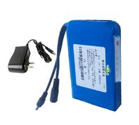 Bloc-batterie rechargeable lithium-polymère 12V CC 5Ah 6Ah 7Ah 9Ah 12Ah | Batterie de secours LiPo de remplacement pour rubans LED/pompe à eau, avec chargeur 12,6 V, boîtier en PVC, légère