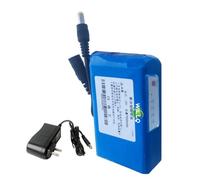 Bloc-batterie rechargeable lithium-polymère 12V CC 5Ah 6Ah 7Ah 9Ah 12Ah | Batterie de secours LiPo de remplacement pour rubans LED/pompe à eau, avec chargeur 12,6 V, boîtier en PVC, légère