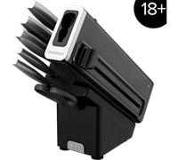 Ninja StaySharp Ensemble de couteaux 6 pièces en acier inoxydable avec aiguiseur intégré, ciseaux de cuisine et couteaux de chef, à trancher, à pain, tout usage et d'office, charbon K62006EUUK