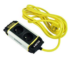 Bloc Bricolage Aluminium Extrudé 2 Prises 16 T. Câble HO5VV-F 3G1, 5mm², Longueur 4M. Attache Ceinture Nylon renforcé