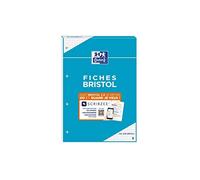 Ouch! Bloc bristol 2.0 OXFORD perforé A4 30 fiches 210 g quadrillé 5 mm