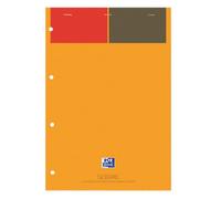 Bloc bureau Oxford Notepad A4 21 x 29,7 cm perforé 4 trous blanc ligné 80 feuilles