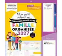 Bloc calendrier compact chacun son programme Famille organisée 2027 - Collectif - Larousse - Calendrier