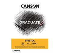 Canson Bloc papier Graduate Bristol 20 feuilles A5 180 g/m² extra-blanc