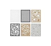 bloc carton 10,5 x 14,8 cm 6 motifs 4 couleurs noir et blanc