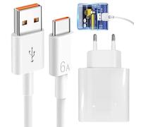 Bloc chargeur avec câble, bloc chargeur mural, câble USB de type C 66 W chargeurs muraux à charge rapide | Kit de chargeur de téléphone portable, câbles de données 6A pour voyage en plein air
