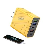 Bloc Chargeur Rapide - 65W 5 Ports Adaptateur de Puissance avec Système de Prévention des Courts-Circuits,Bloc de Chargeur Type C - Pour La Maison Le Bureau Les Voyages Et Les Deplacements Professionn