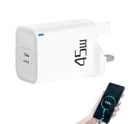 Bloc chargeur USB C, chargeur mural USB C - Prise adaptateur de chargeur PD 45 W - Chargeur rapide Adaptateur de prise européenne USB C Bloc mural de charge super rapide pour smartphones