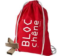 BLOC chêne - Sac Rouge - Jeu de Construction de 200 planchettes pour Les Amoureux du Bois