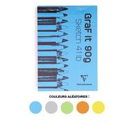 Clairefontaine Carnet de croquis Graf'It 96629C A7 80 f 90 g/m² microperforé couleurs assorties