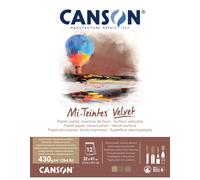 Bloc collé petit côté Canson - Mi-Teintes® Velvet - nuances de brun - A3 32 x 41 cm - 430g/m²