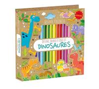 Bloc colo-crayons - Dinosaures - Dessine, colorie et colle